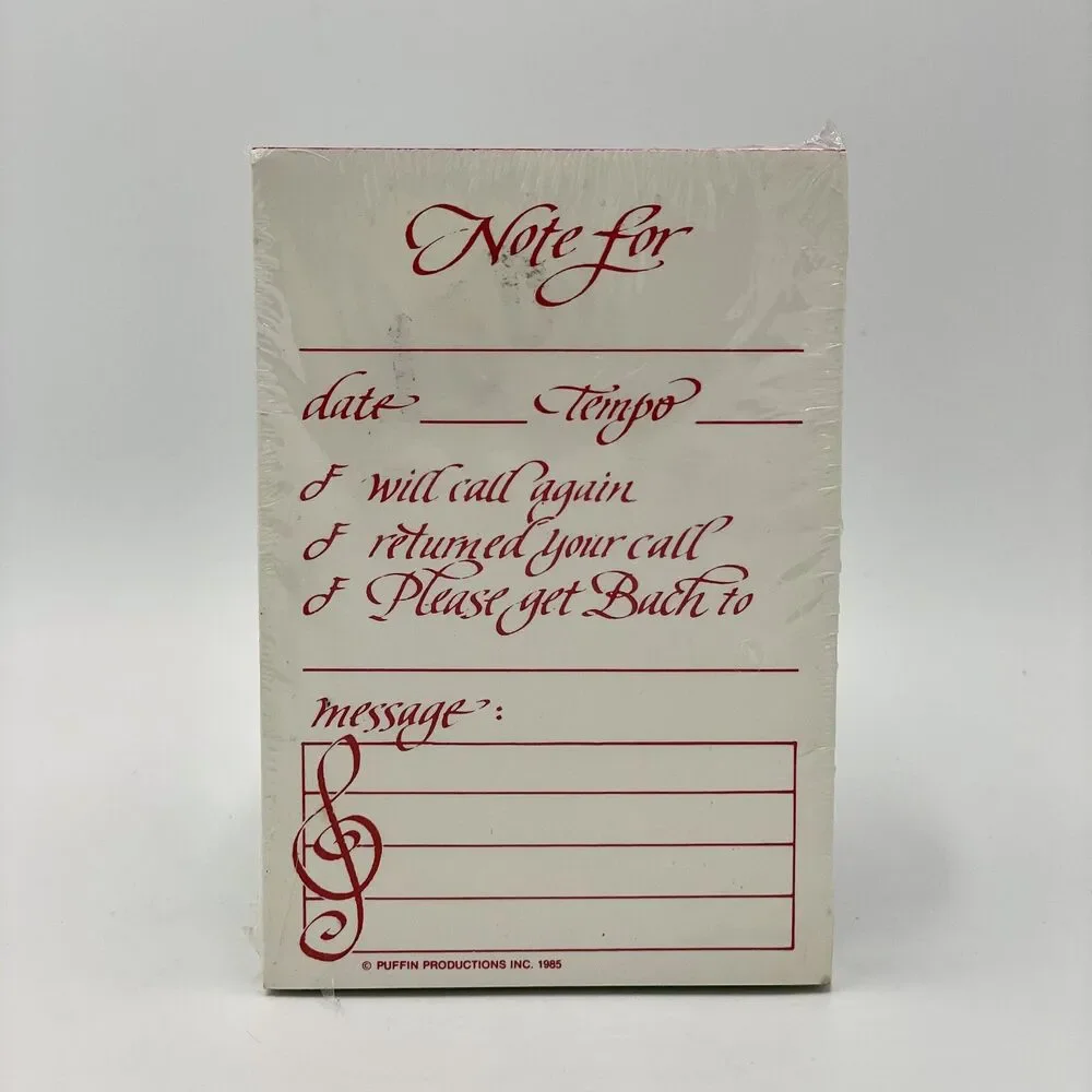 Lot of 3 Sealed Vintage Classical Music Themed Stationary Notepads 80s NOS